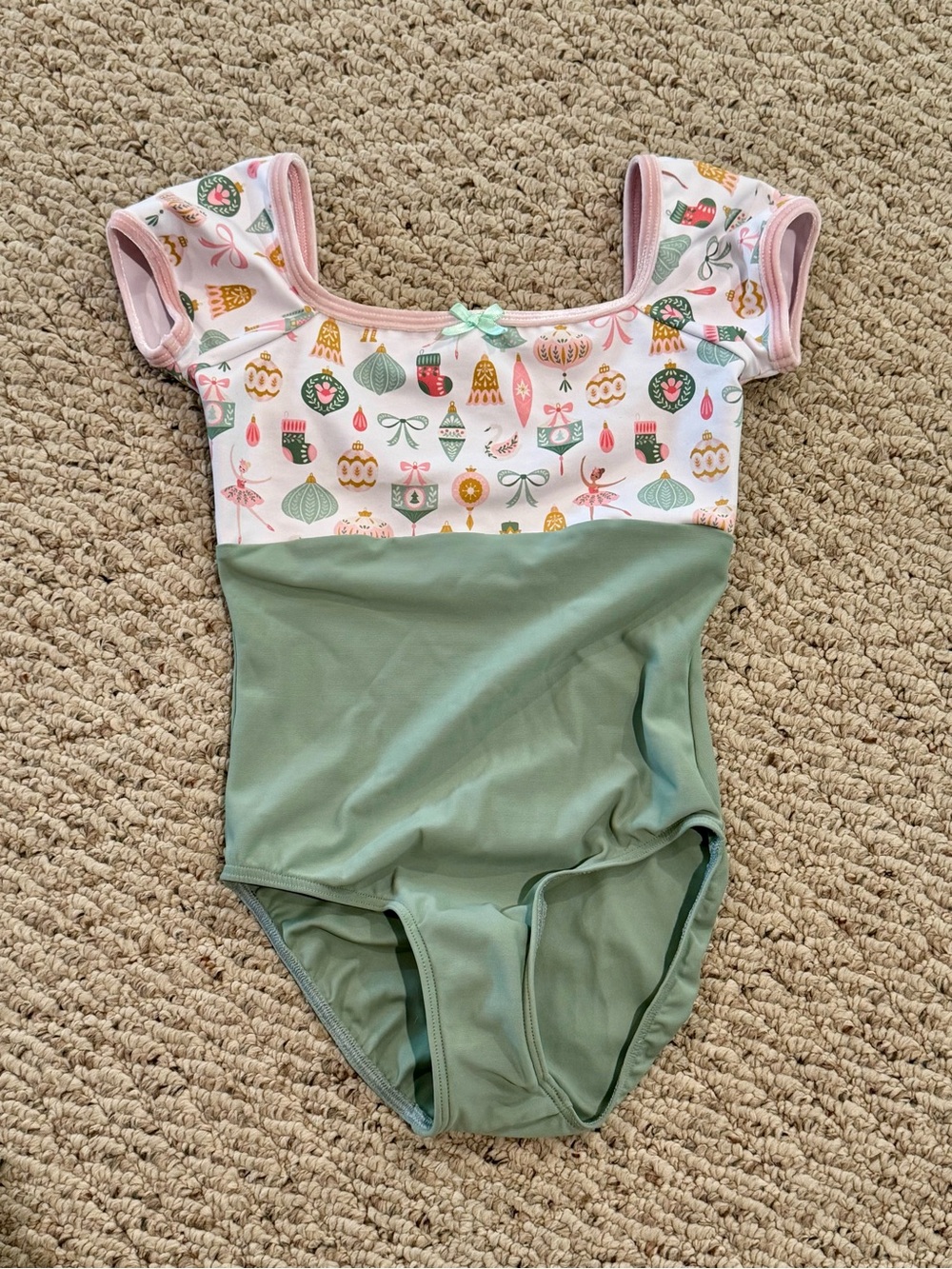 Eleve Dancewear Girls Jane Cap Sleeve Leotard - Nutcracker Ornaments CM